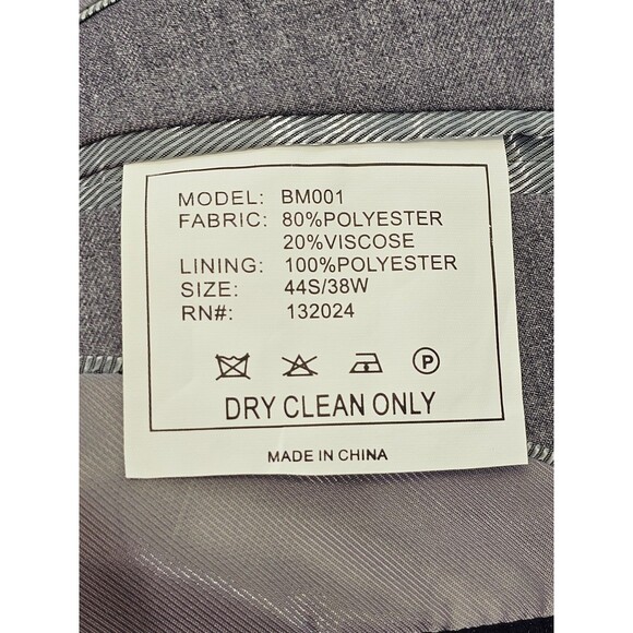 ALK men's 44S Braveman Slim Fit Gray 2-Button Suit Coat Jacket Blazer BM001 NEW - Picture 5 of 7